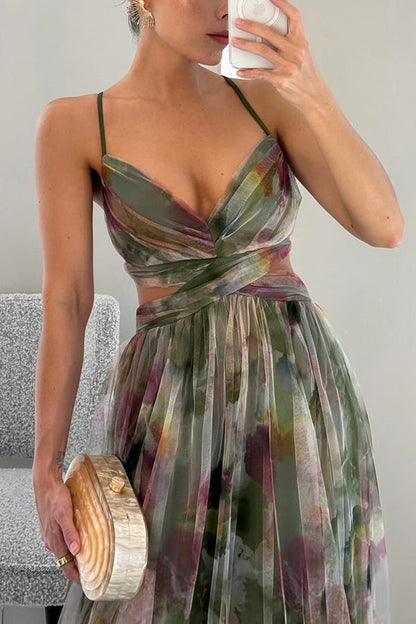 Ludovica™ | Robe longue à imprimé fleuri