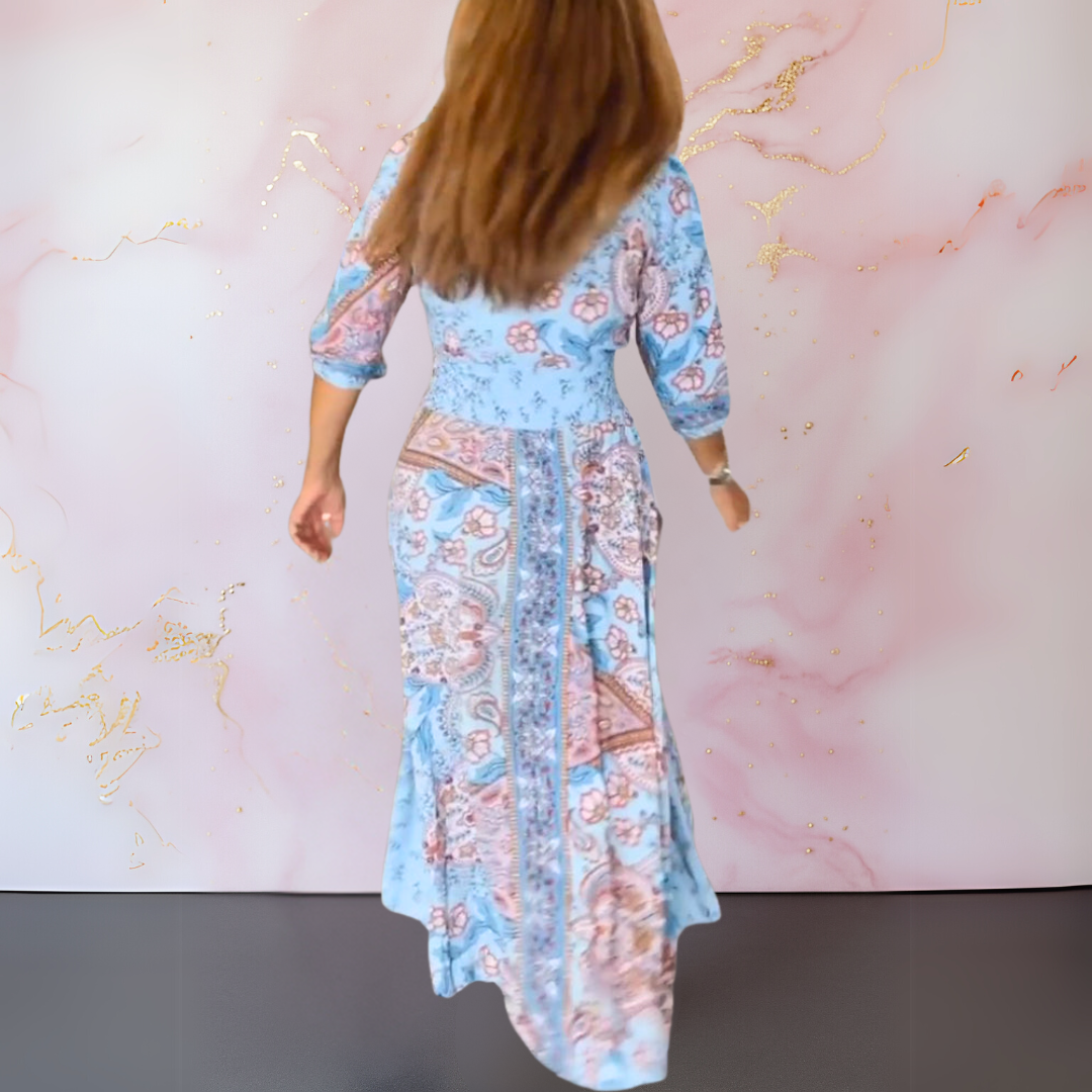 Isabella™ | Robe longue estivale à col V