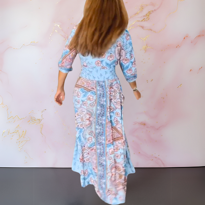 Isabella™ | Robe longue estivale à col V