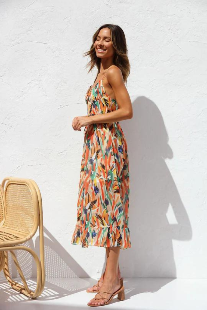 Viviana™  | Robe midi tendance aux couleurs vibrantes pour femme