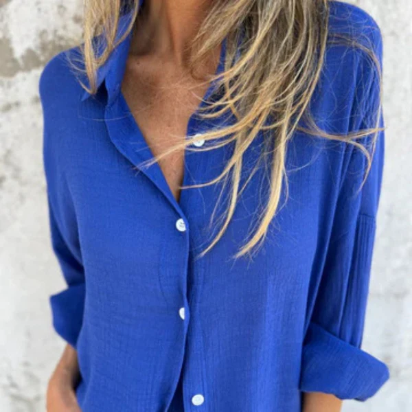 Milena™ | Ensemble deux pièces chemise et short en coton-lin